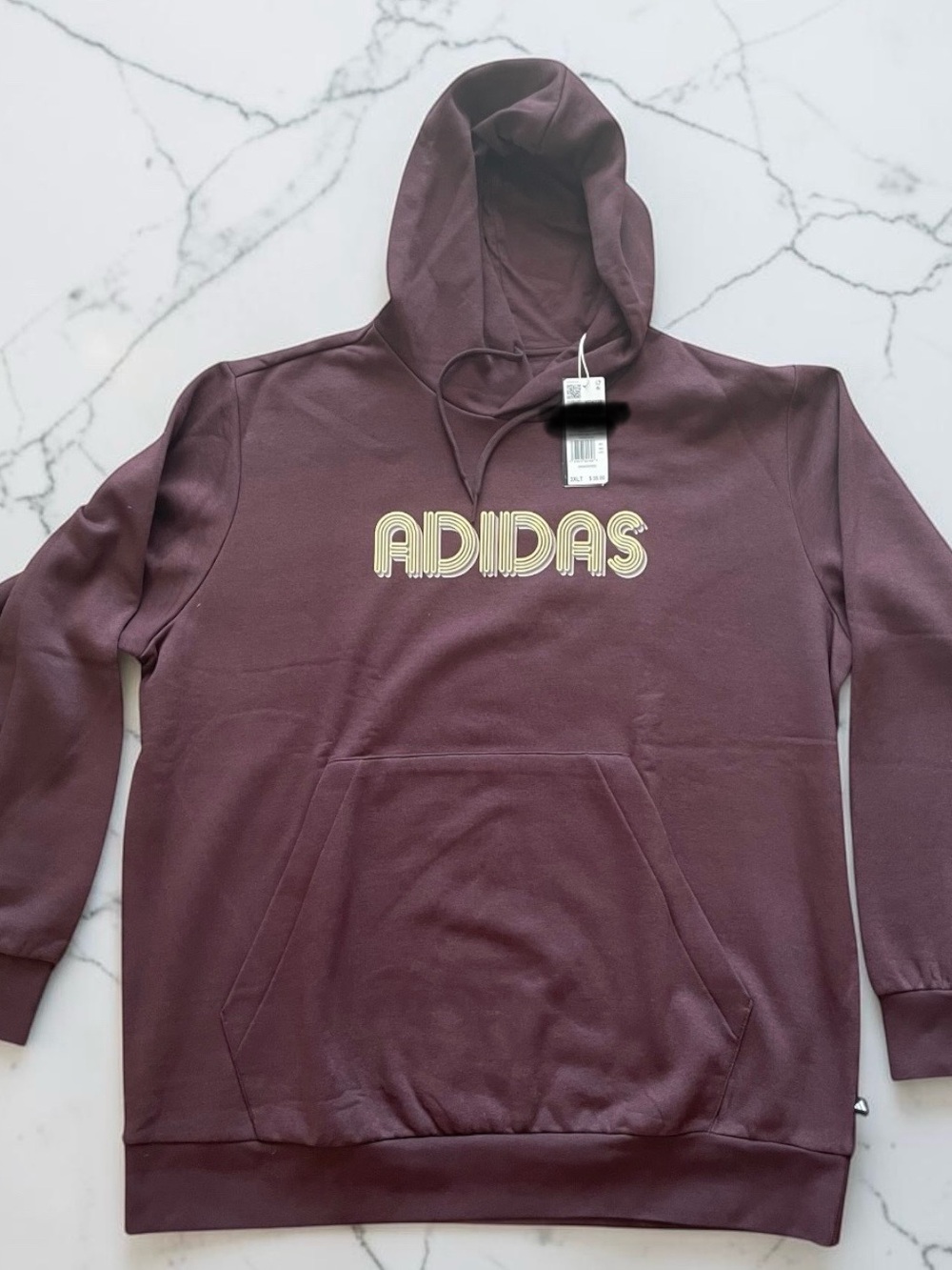 Adidas Men's Brown Pullover Hoodie with Gold Logo Size 4XLT NWT